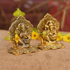 Metal Gold Plated Lakshmi Ganesha Idols for Diwali Gifts Puja