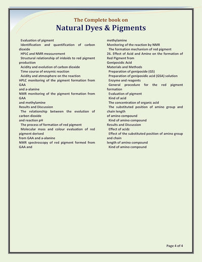 The Complete Book on Natural Dyes & Pigments [Paperback]