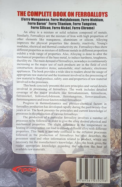 The Complete Book on Ferroalloys by B.P Bhardwaj [Paperback]