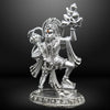 Hindu Gods : Hanuman Ji Bajrang Bali Idol Silver Finish Pratima – Divine Décor Statue for Car Dashboard, Home and Office