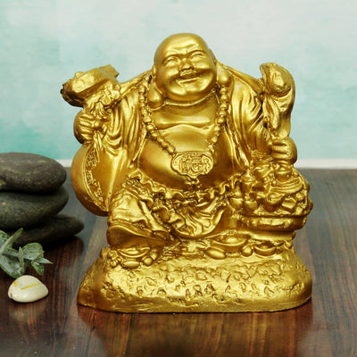 Laughing Buddha Idol Statue Showpiece for Money Wealth and Good Luck