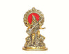 Gold Plated Maa Saraswati Metal Statue,Hindu Goddess Saraswati ji Murti for Pooja,Meditation,Office,Home,Study Table Decorative