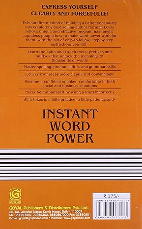Instant Word Power by Norman Lewis [Paperback]
