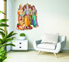 Shri Ram Darbar Sita Laxman with Hanuman ji God Wall Sticker for Pooja Room, Living Room,Office (Size -47Cm X 60Cm)