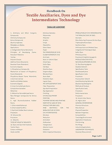 TEXTILE AUXILIARIES, DYES AND DYE INTERMEDIATES TECHNOLOGY [Paperback]
