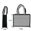 Fashmade Jute Carry Handbag For Men Women | Multi-Purpose Daily Use Tote Regular Eco-Friendly Shopping Balck