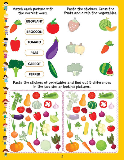 Play with Sticker - Vegetables [Paperback]