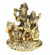 Metal Shiv Parivar/Shiva Parvati and Ganesha and Kartik Idol Lord Shiva Sitting On Nandi Decorative Showpiece