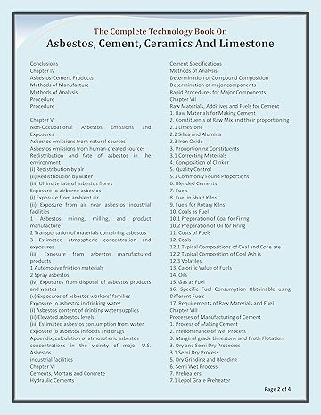 Asbestos, Cement, Ceramics and Limestone by Dr. H. Panda [Paperback]