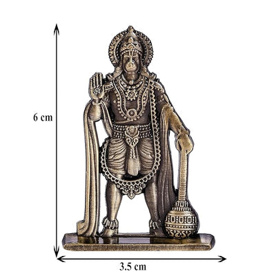 Hindu Gods : Hanuman Ji Idol Statue for Car & Home Temple - Exquisite Statue of Bajrang Bali with Gada