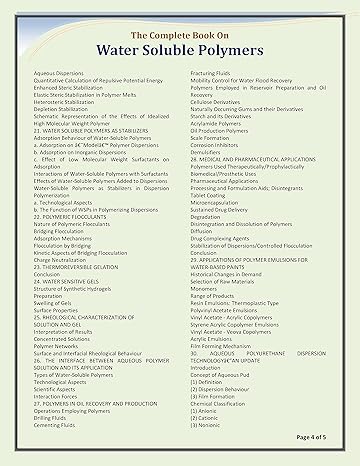 The Complete Book on Water Soluble Polymers [Paperback]