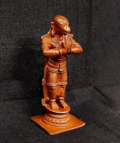 Hindu Gods : Hanuman Ji Copper Idol Patina Antique Finish - Pack of 1 Piece
