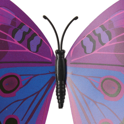 Plastic 3D Butterfly Sticker with Sticking Pad (Shimmer Purple) -Set of 12 Pieces