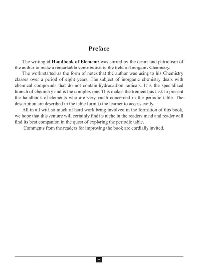Handbook of Elements by Mr. A. Nicholas Daniel, Dr. Jeyaraj Mani[Paperback]