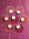 Decorative Lotus Tealight Candle Holder Stand Set Of 7