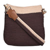 Women's Premium Cotton/Full Sling Shoulder Bag - Brown-Beige