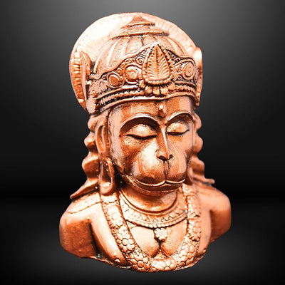 Hindu Gods : Hanuman Ji Bajrangbali Idol for Home, Office, Car Dashboard Decor Copper Finishes