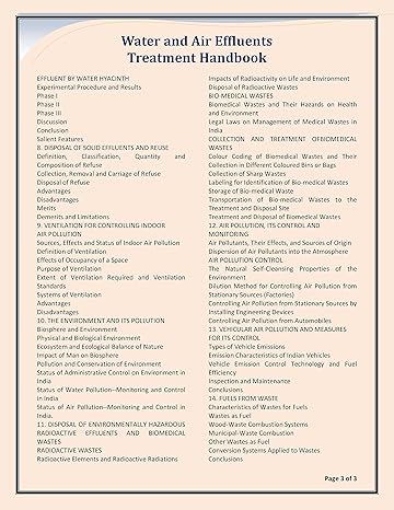 Water and Air Effluents Treatment Handbook [Paperback]