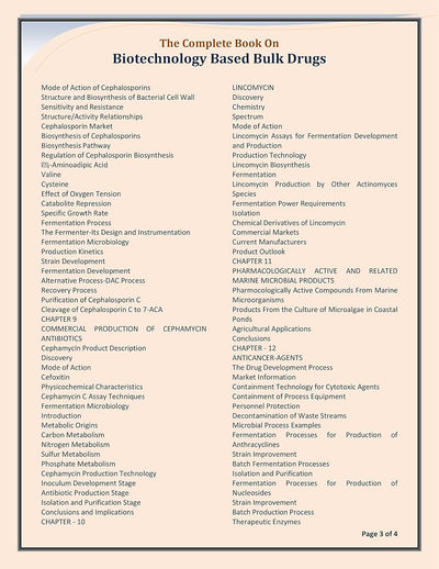 The Complete Book On Biotechnology Based Bulk Drugs by NPCS [Paperback]