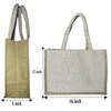 Fashmade Jute Carry Handbag For Men Women | Multi-Purpose Daily Use Tote Regular Eco-Friendly Shopping - Cream
