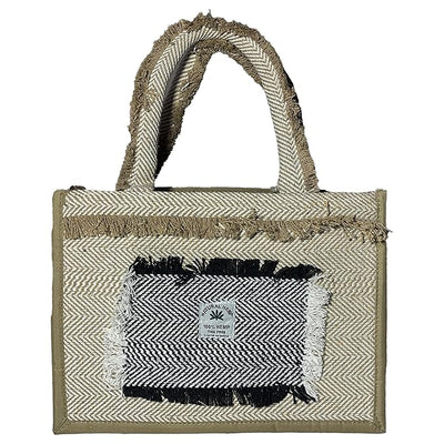 Fashmade Jute Carry Handbag For Men Women Multi-Purpose Daily Use Tote Regular Eco-Friendly Shopping