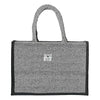 Fashmade Jute Carry Handbag For Men Women | Multi-Purpose Daily Use Tote Regular Eco-Friendly Shopping - Black