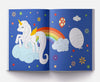 Ride A Unicorn and Chase The Rainbow - Sticker Coloring Book With 100+ Stickers [Paperback]