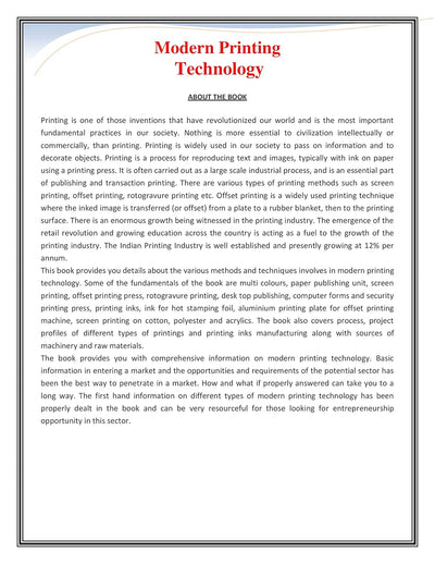 Modern Printing Technology [Paperback]