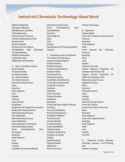 Industrial Chemicals Technology Hand Book by NIIR Board [Paperback]