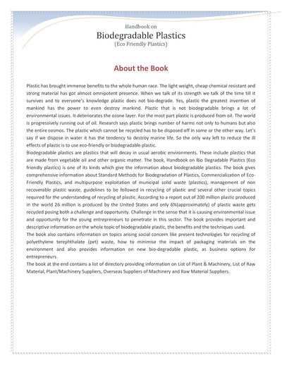Hand Book on Bio-Degradable Plastics [Paperback]