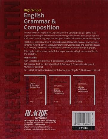 High School English Gram & Comp by N.D.V. Prasada Rao [Paperback]