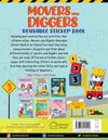 Movers and Diggers Reusable Sticker Book For Children [Paperback]