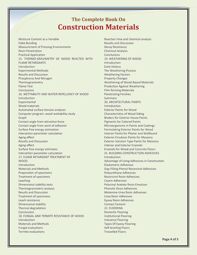 The Complete Book on Construction Materials by NPCS BOARD OF CONSULTANTS & ENGINEERS [Paperback]
