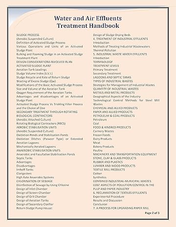 Water and Air Effluents Treatment Handbook [Paperback]