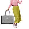 Fashmade Jute Carry Handbag For Men Women | Multi-Purpose Daily Use Tote Regular Eco-Friendly Shopping - Brown