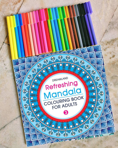 Refreshing Mandala - Colouring Book for Adults Book 3 by Dreamland Publications [Paperback]