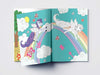 Ride A Unicorn and Chase The Rainbow - Sticker Coloring Book With 100+ Stickers [Paperback]
