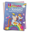 Ride A Unicorn and Chase The Rainbow - Sticker Coloring Book With 100+ Stickers [Paperback]