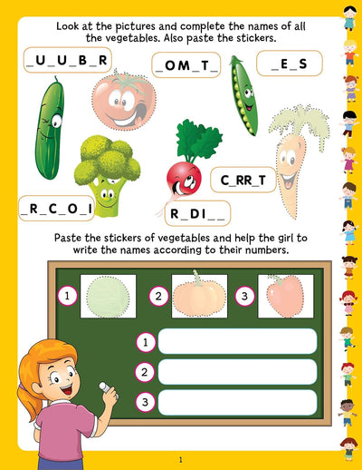 Play with Sticker - Vegetables [Paperback]