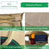 Eco Friendly Jute fabric Unique printed Bag ideal for Tiffin Grocery Fruits Vegetable with Hard Grip Handle
