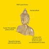 Lord Buddha Idol 100% Pure Brass | Buddha Bust for Desk, Car, and Home Dcor