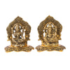 Metal Gold Plated Lakshmi Ganesha Idols for Diwali Gifts Puja