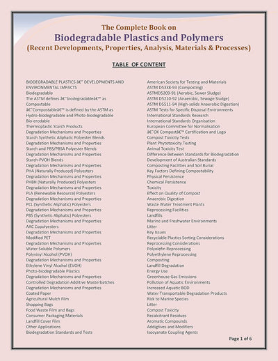 THE COMPLETE BOOK ON BIODEGRADABLE PLASTICS AND POLYMERS by NIIR BOARD OF CONSULTANTS & ENGINEERS [Paperback]