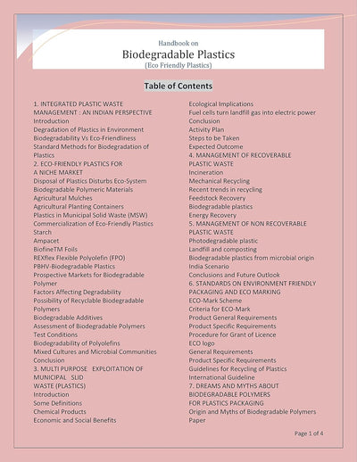Hand Book on Bio-Degradable Plastics [Paperback]