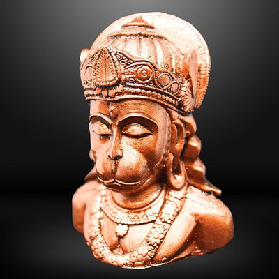 Hindu Gods : Hanuman Ji Bajrangbali Idol for Home, Office, Car Dashboard Decor Copper Finishes