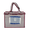 Fashmade Jute Carry Handbag For Men Women | Multi-Purpose Daily Use Tote Regular Eco-Friendly Shopping - Maroon