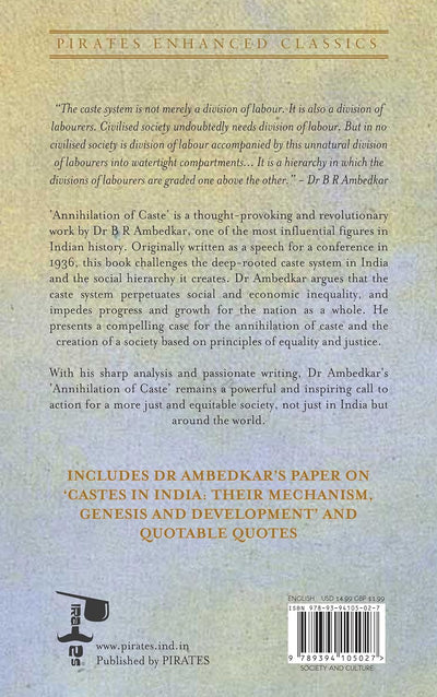 Annihilation of Caste by Dr Bhimrao Ramji Ambedkar [Hardcover]