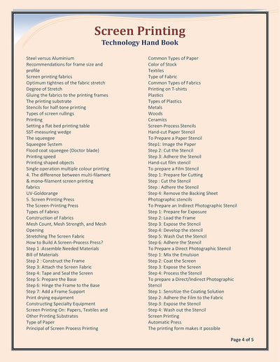 SCREEN PRINTING TECHNOLOGY HAND BOOK by NIIR BOARD [Paperback]