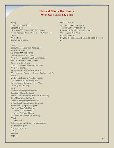 Natural Fibers Handbook with Cultivation & Uses [Paperback]