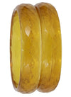 Glass with Diamond Shaped Glossy Finished Bangle Set For Women and Girls - Golden